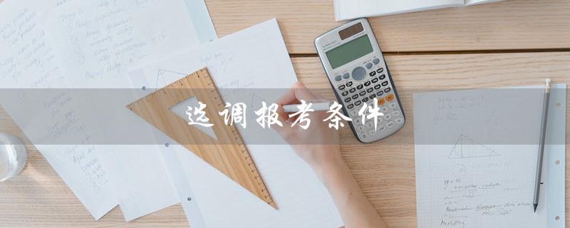 选调报考条件（浙江省选调报考条件是什么）